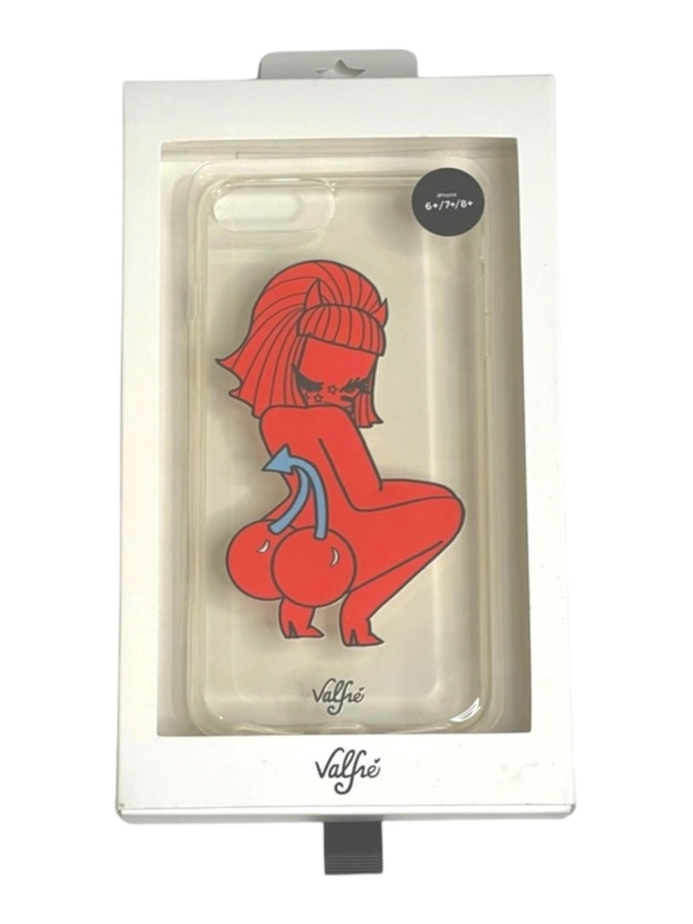 new Valfre ☻︎ Lucy Cherry Bottom ☻ iPhone 6+ 7+ ☻︎ Clear Case ☻ Artist Drawn - Picture 13 of 16